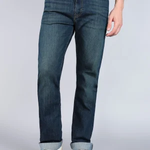 LEVI'S Men Straight Fit Mid Rise Dark Blue Jeans