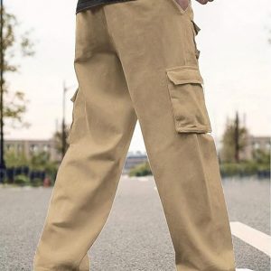 Lymio Cargo for Men | Cotton Cargo Pant | Drawstring Waist Pant (Also Available in Plus Sizes) (38-41)