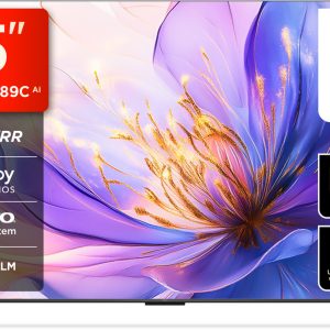 TCL T89C 139 cm (55 inch) QLED Ultra HD (4K) Smart Google TV with HVA Panel | Dolby Vision- Atmos, 35W ONKYO 2.1 Hi-Fi System | 144 Hz VRR | MEMC 120 Hz (55T89C)